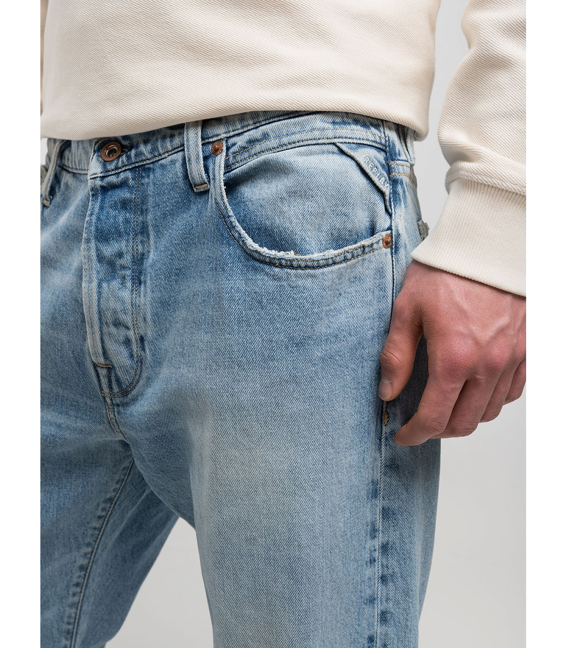 リラックスフィットライトデニム 詳細画像 ライトブルー 6